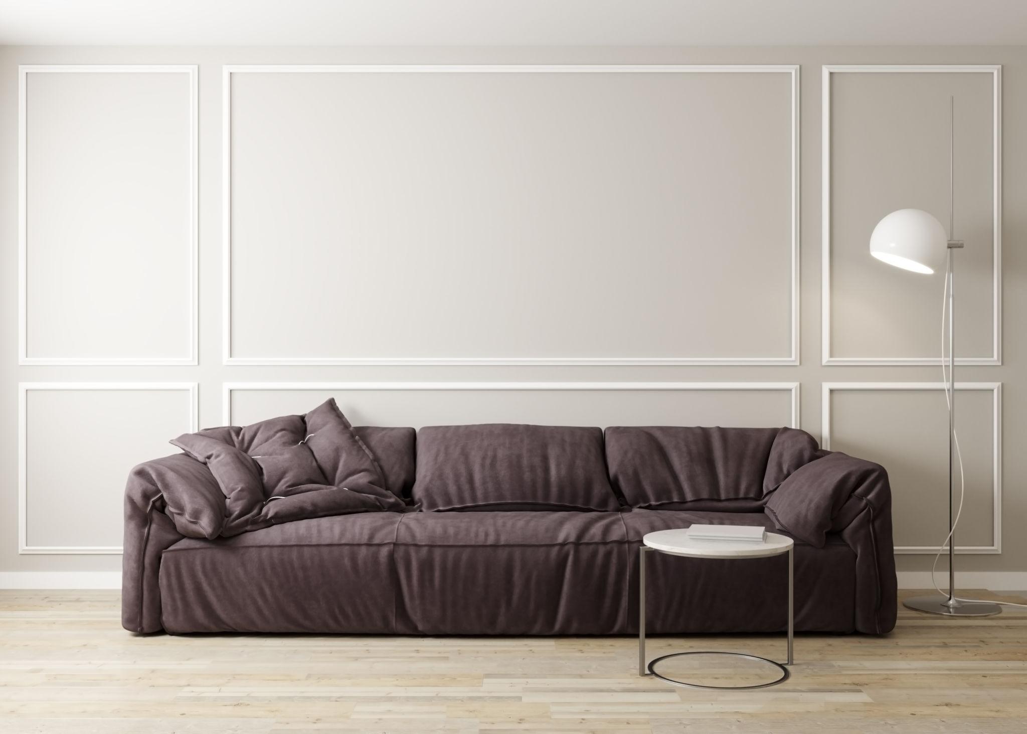Minimalistische Wand mit weißem Rand