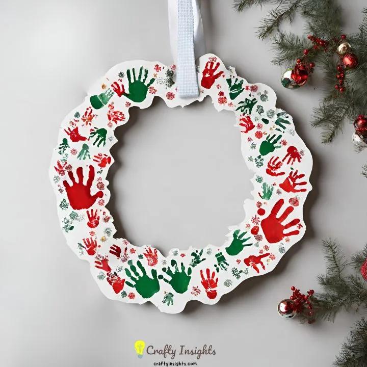 Kinder Handabdruck Weihnachtsdeko