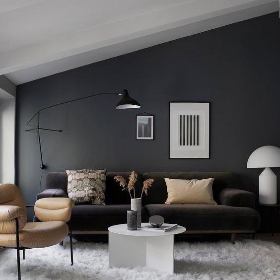 Kräftige Wohnzimmer Akzentwand