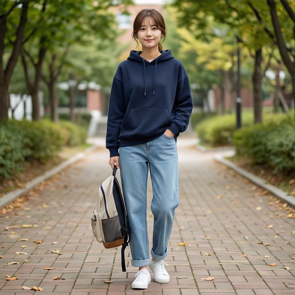 Hoodie Outfit Herbst Schule