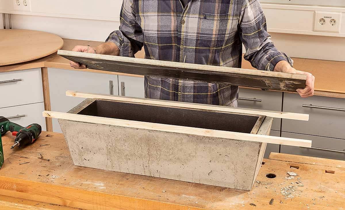 Betonschale Holzform