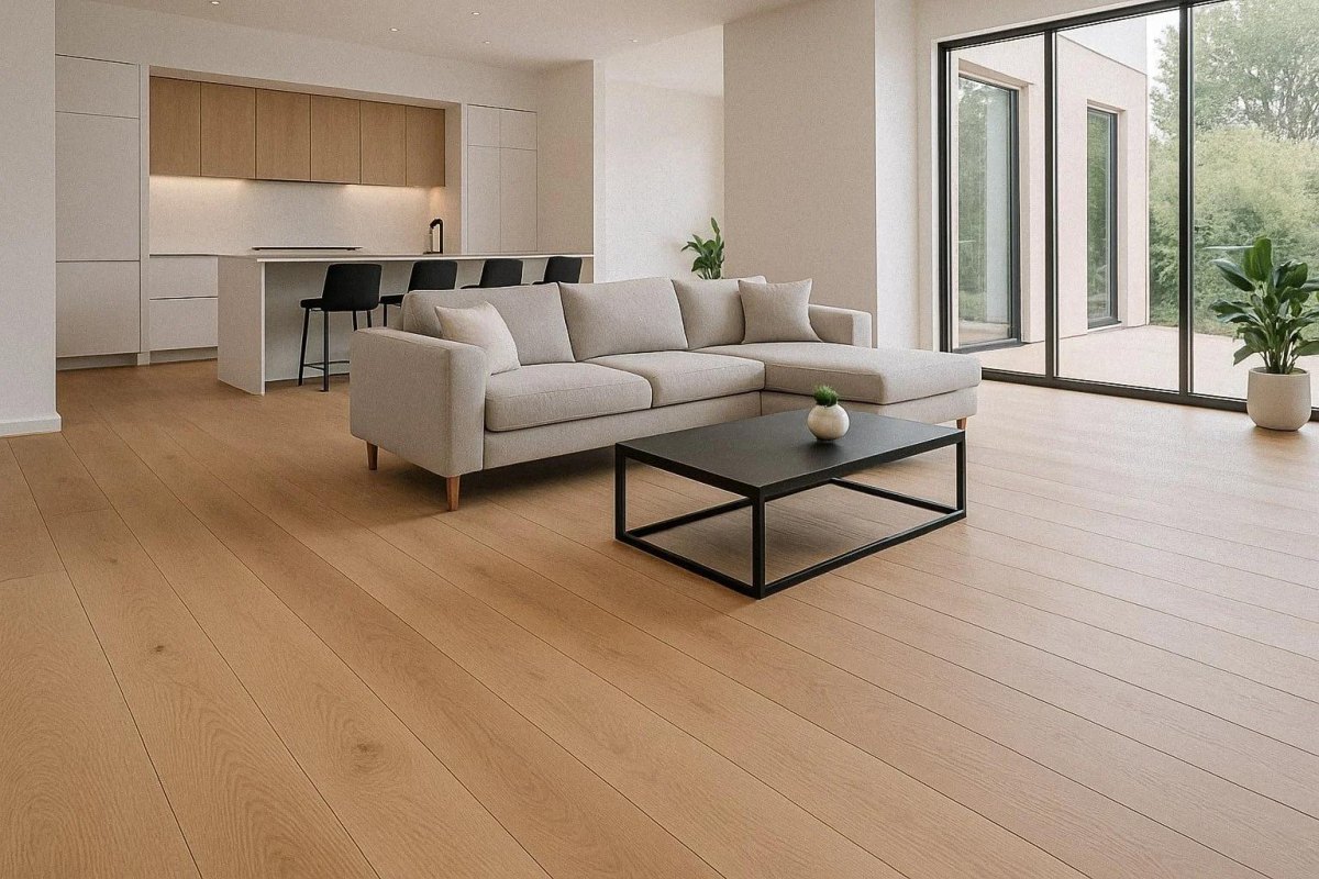Breite Holzdielen Wohnzimmer