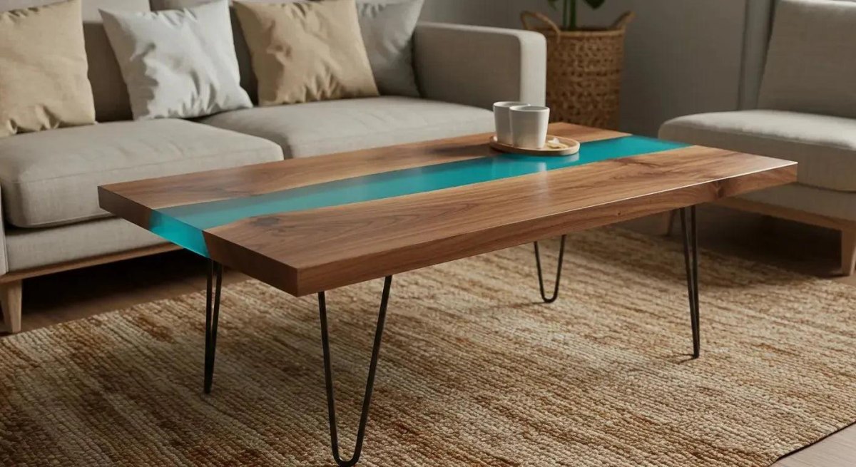 Epoxidharz Holz Couchtisch