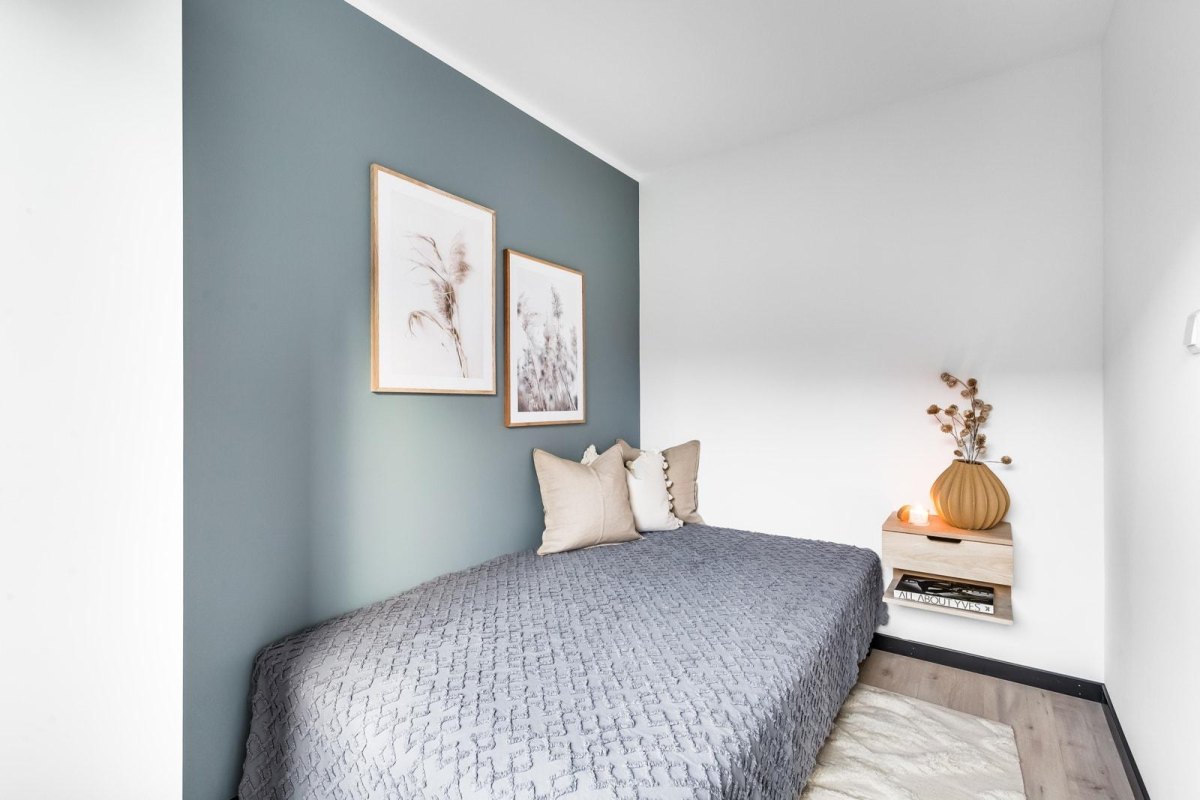Farbkombination kleines Schlafzimmer Wand