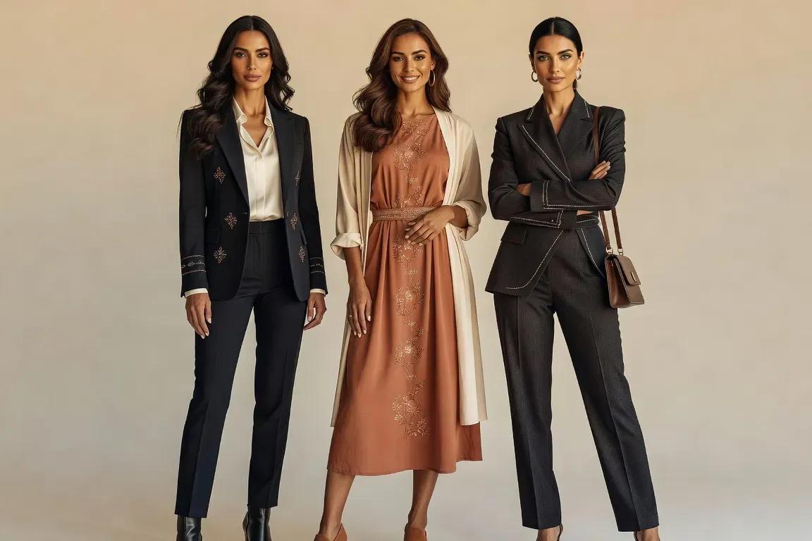 Drei abgestimmte Looks für Büro, Freizeit und festliche Abendveranstaltungen
