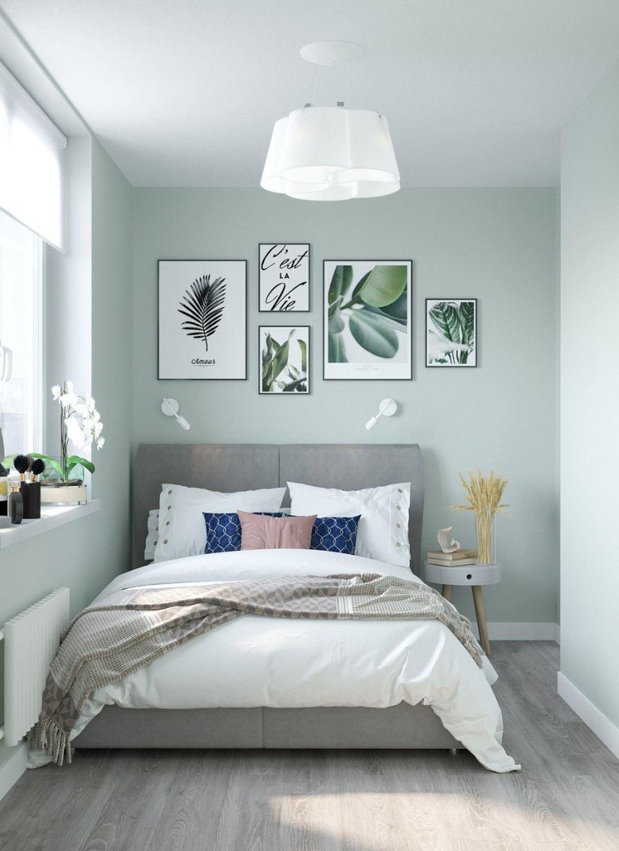 Trendige Wandfarben kleines Schlafzimmer