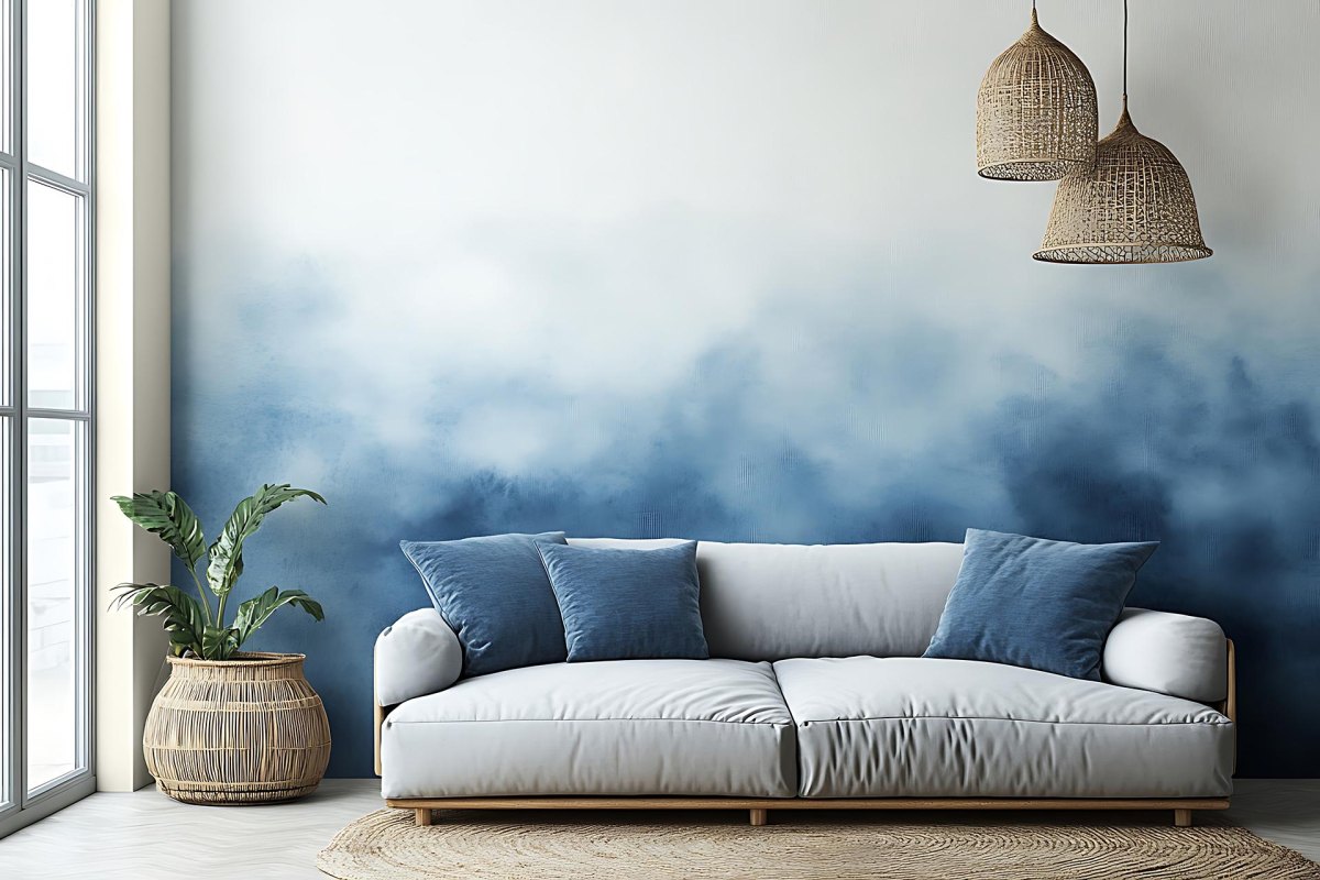 Wohnzimmer Wand mit Ombre Effekt