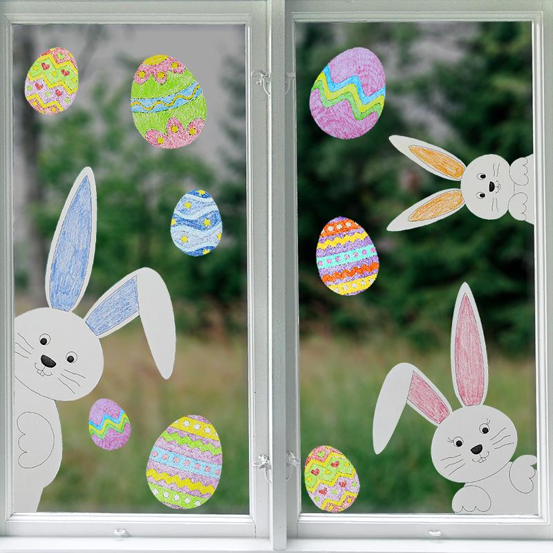Oster Fensterbilder basteln Kinder