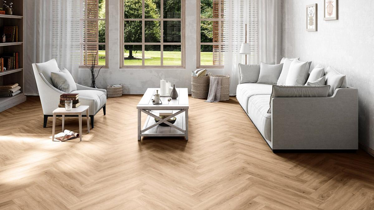 Fischgrät Vinylboden in Holzoptik
