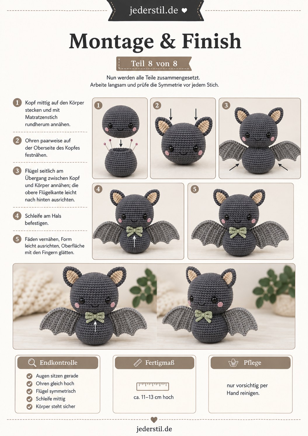 Fledermaus Häkelanleitung - Amigurumi Für Halloween Und