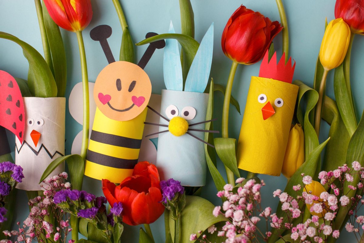 Tierfiguren aus Klopapierrollen