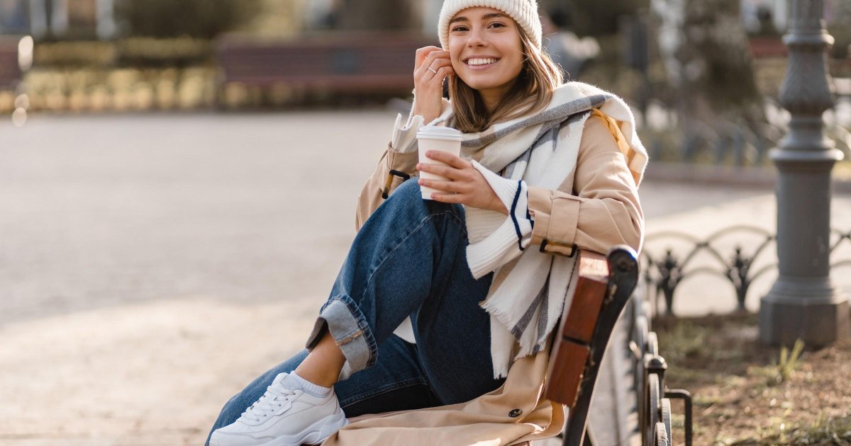 Gemütlicher Herbstlook mit Sneakern