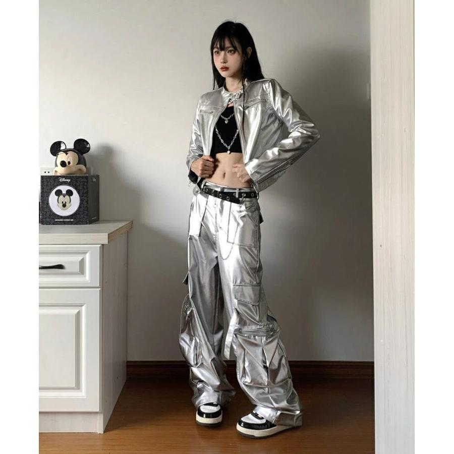 Metallic K-Pop Glamour Look