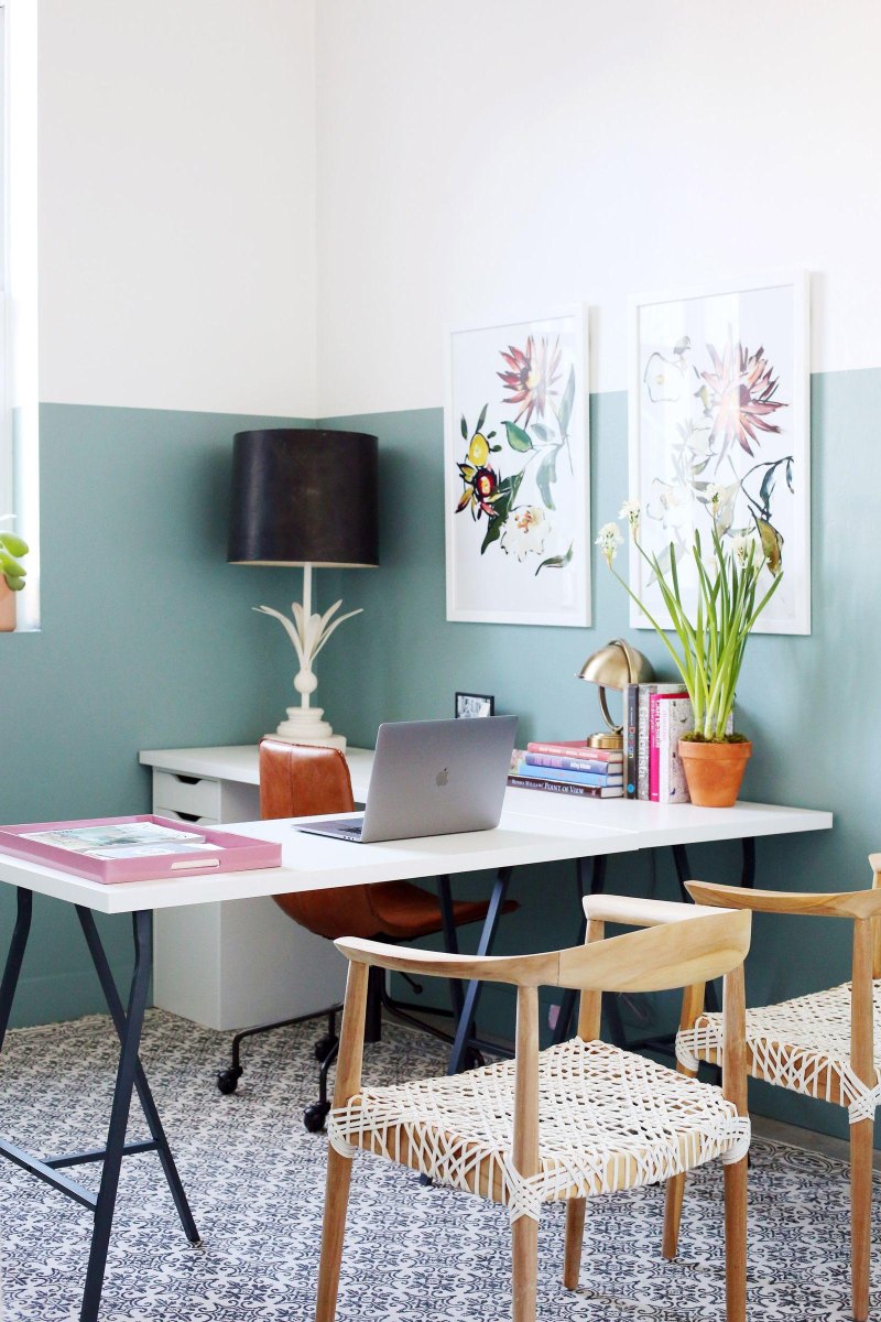 Homeoffice halbhohe Wand