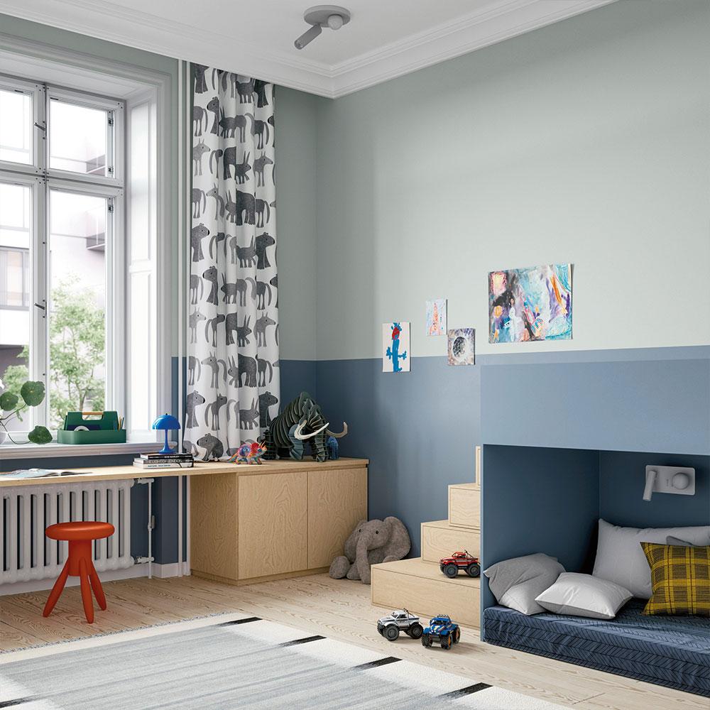 Kinderzimmer Wand halbhoch gestaltet