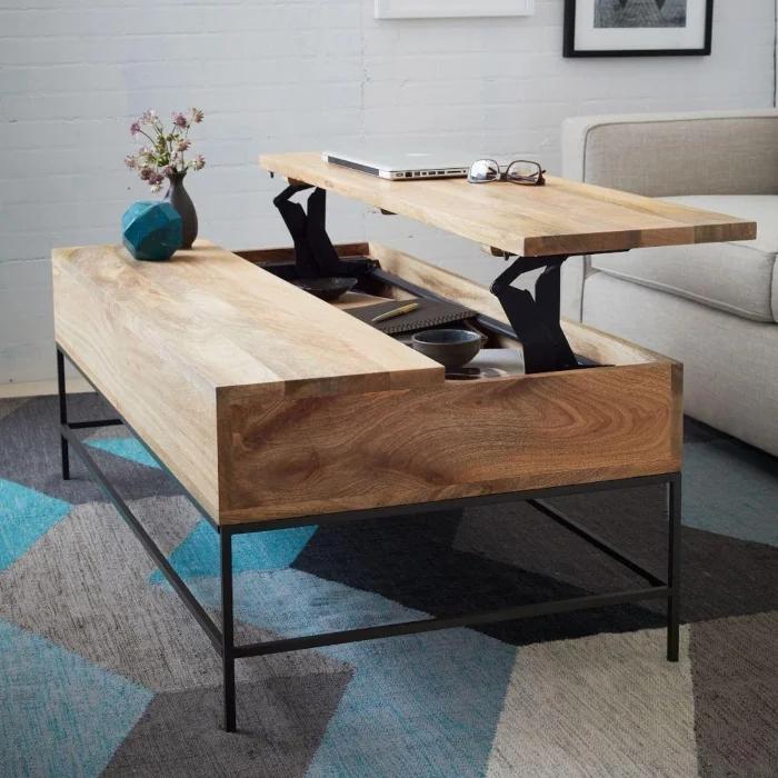 Höhenverstellbarer DIY Couchtisch