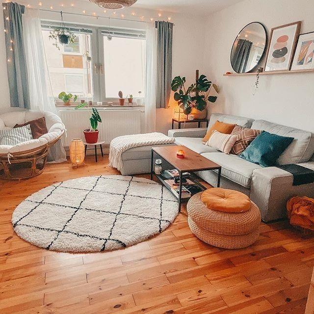 Sofaecke auf Holzboden