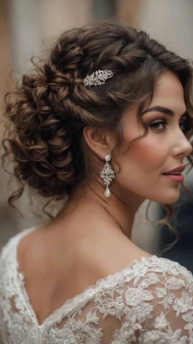Braut Hochsteckfrisur mit Locken