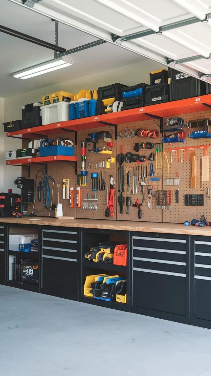 Organisierte Garagenwerkstatt