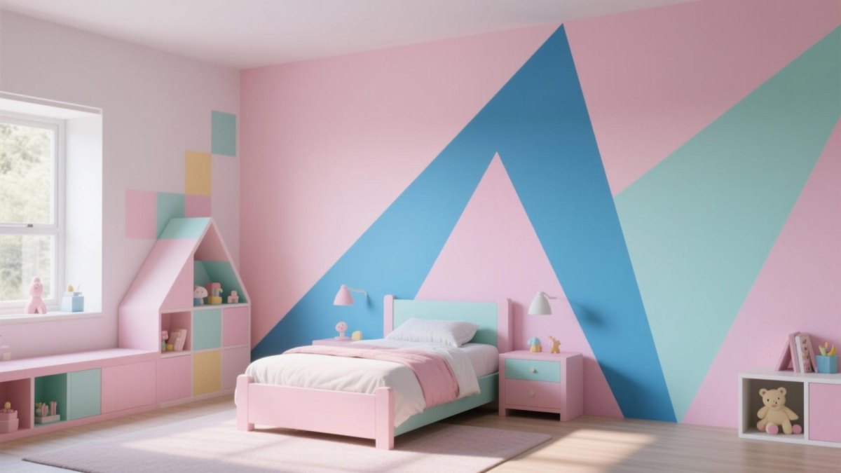 Bunte Wandmuster Kinderzimmer