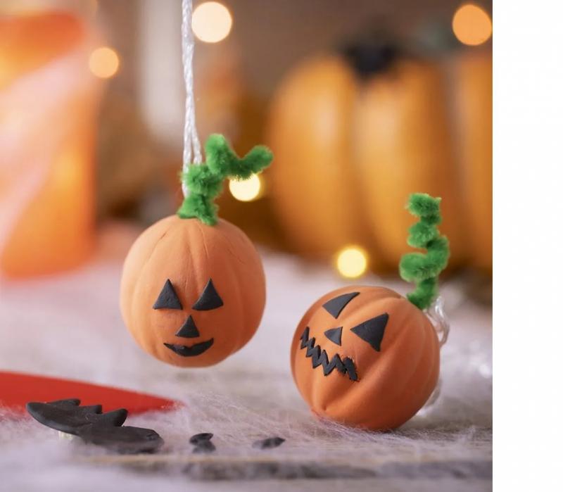 Salzteig Halloween Bastelideen für gruselige Deko