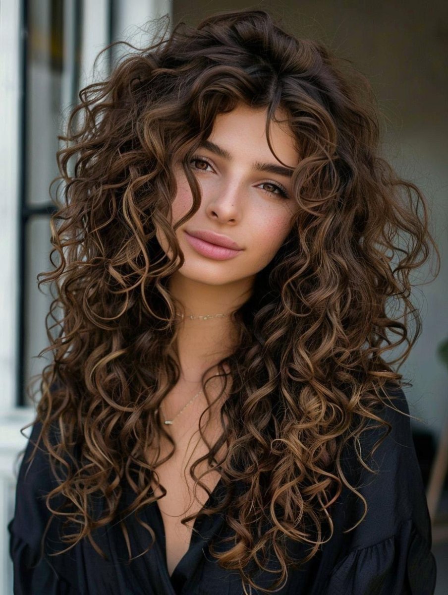 Lange Locken mit Stufen