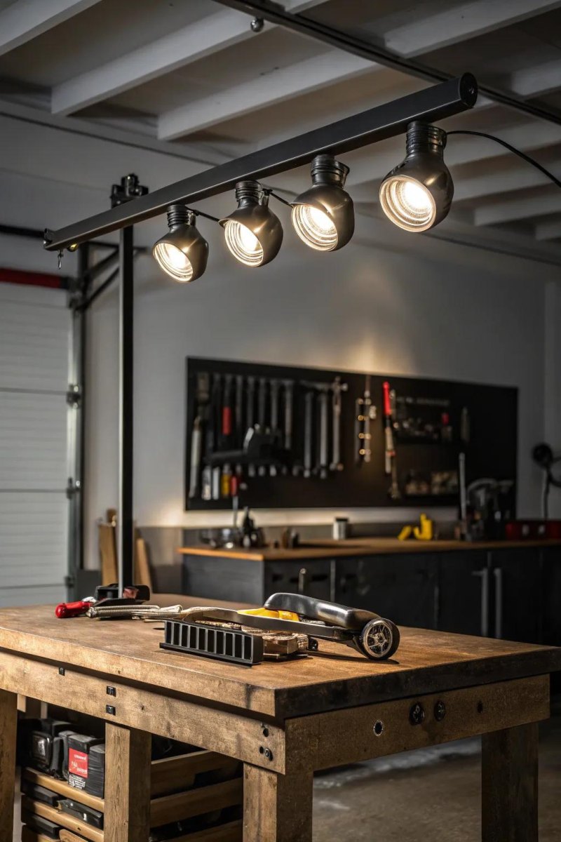 LED Spots Arbeitsbereich Werkstatt