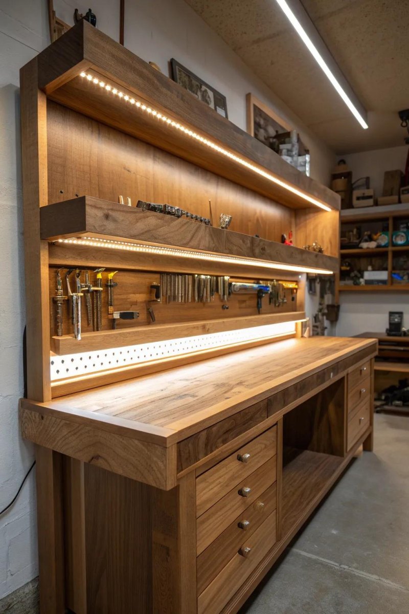 LED Unterbodenbeleuchtung Werkbank Regal
