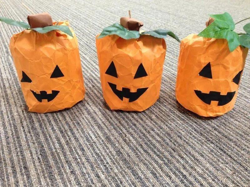 Klorollen Kürbisse Halloween Deko
