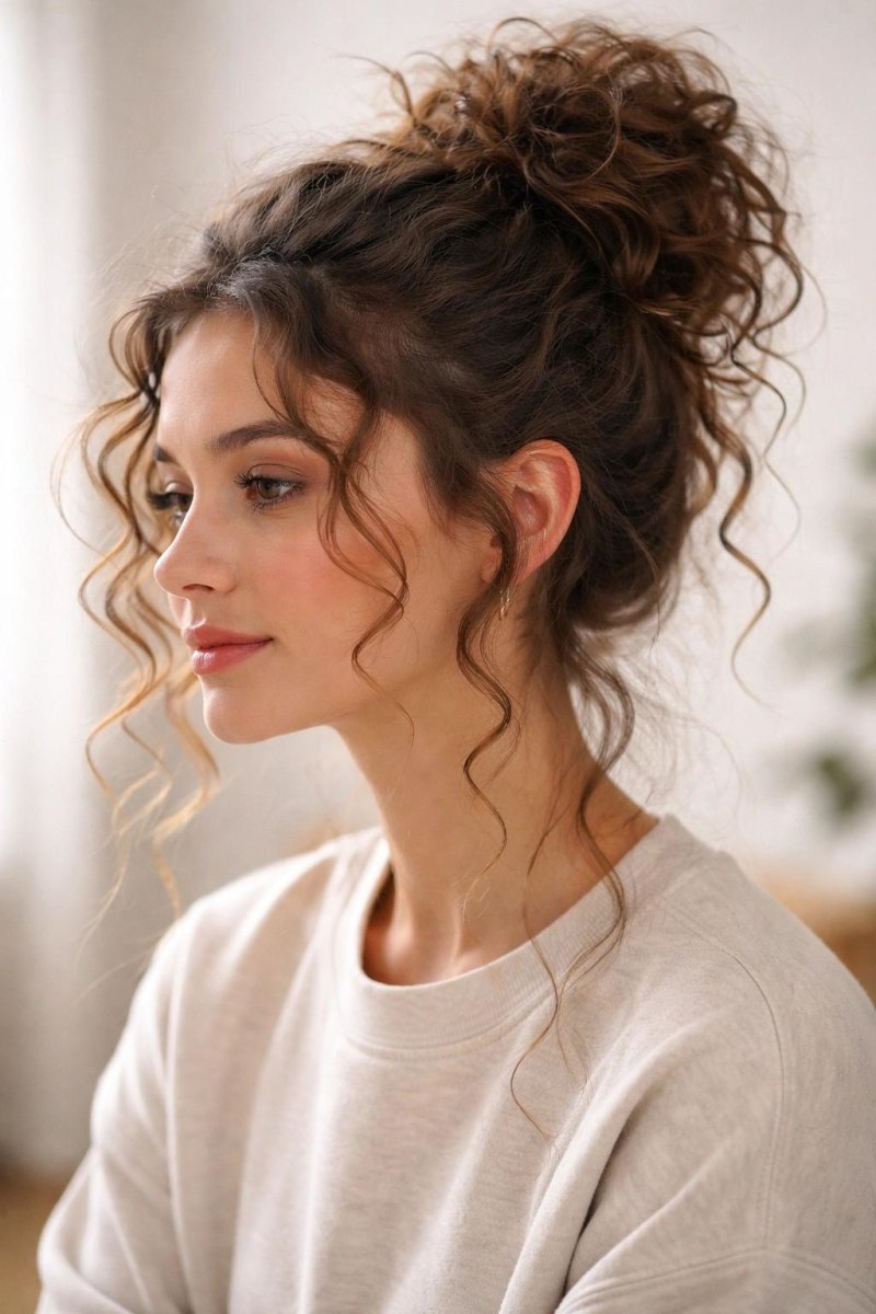 Messy Updo natürliche Locken
