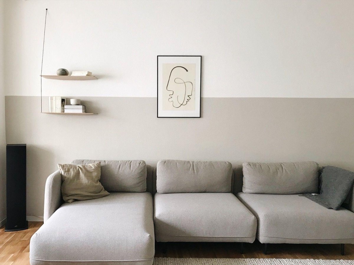 Minimalistische neutrale Wand