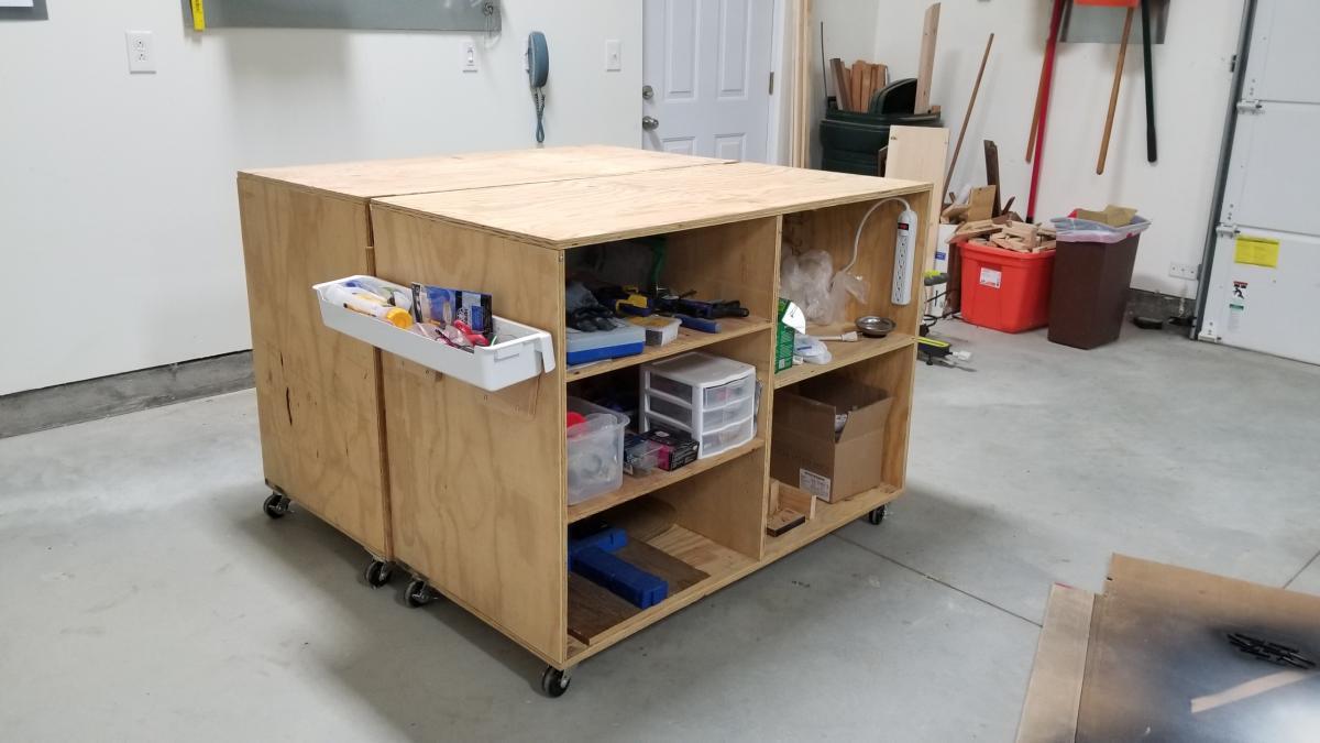 Mobile Werkbank auf Rollen Garage