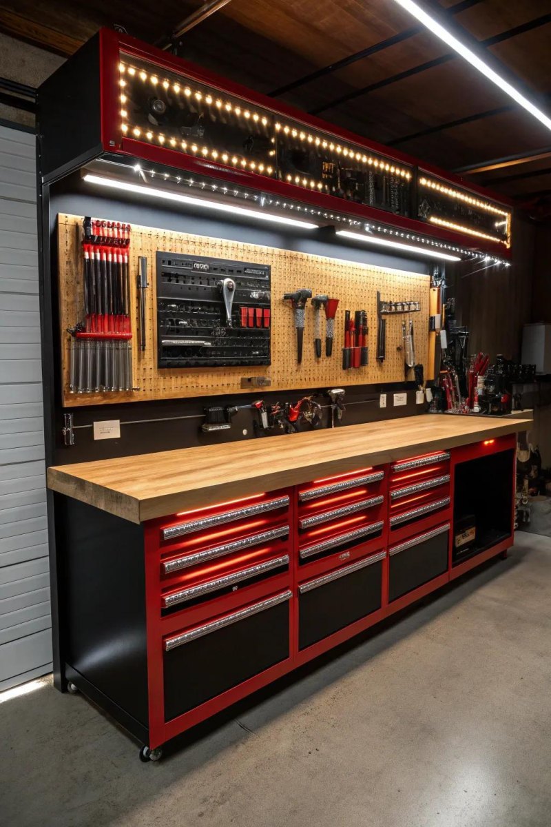 Garage Werkstatt Makeover Ideen für mehr Ordnung