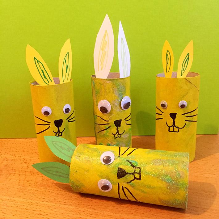 Niedlicher Osterhase aus Klorolle