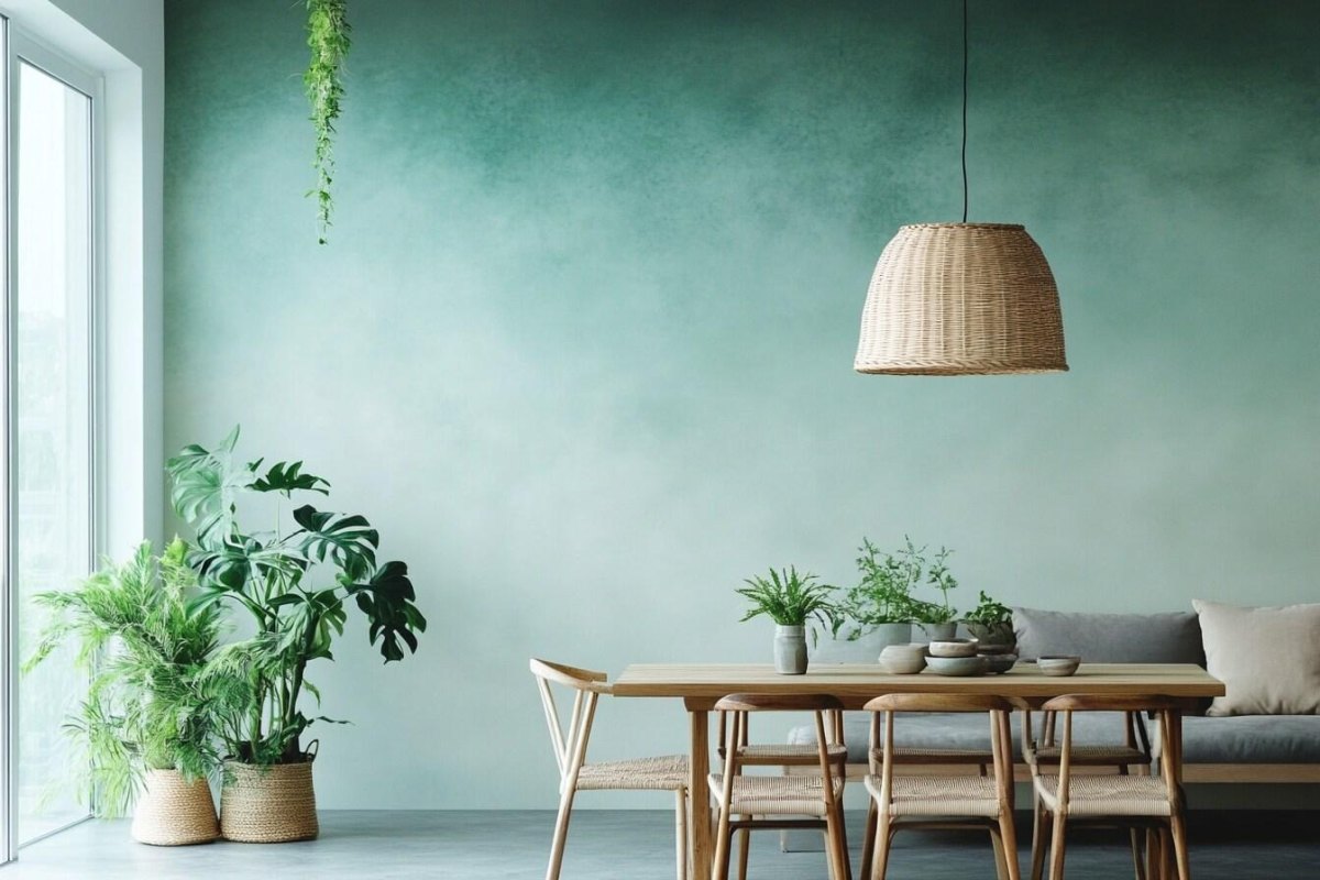 Ombre Wand mit sanftem Farbverlauf
