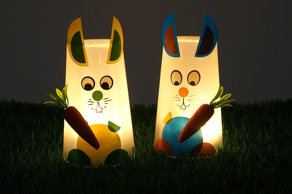 Osterhasen Laterne Kinder basteln