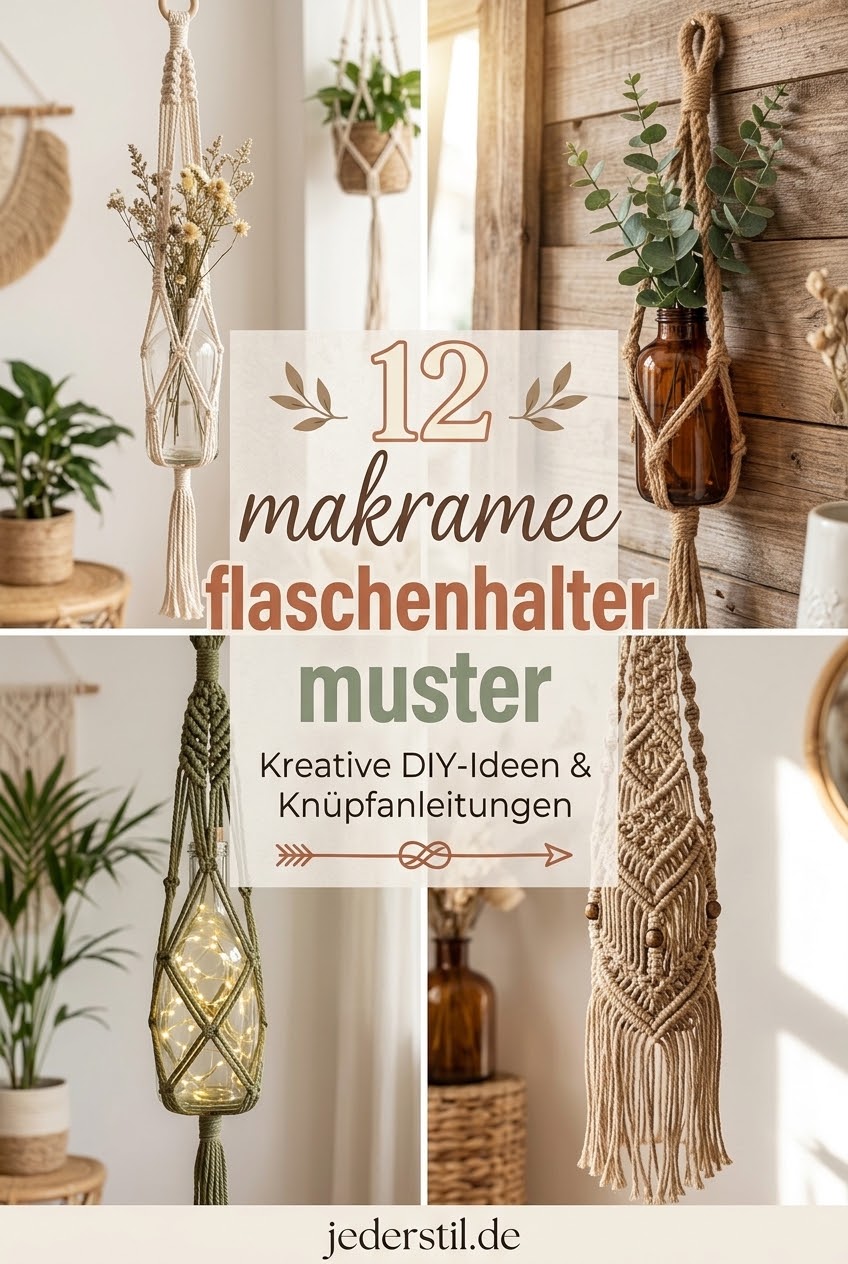 12 makramee flaschenhalter muster