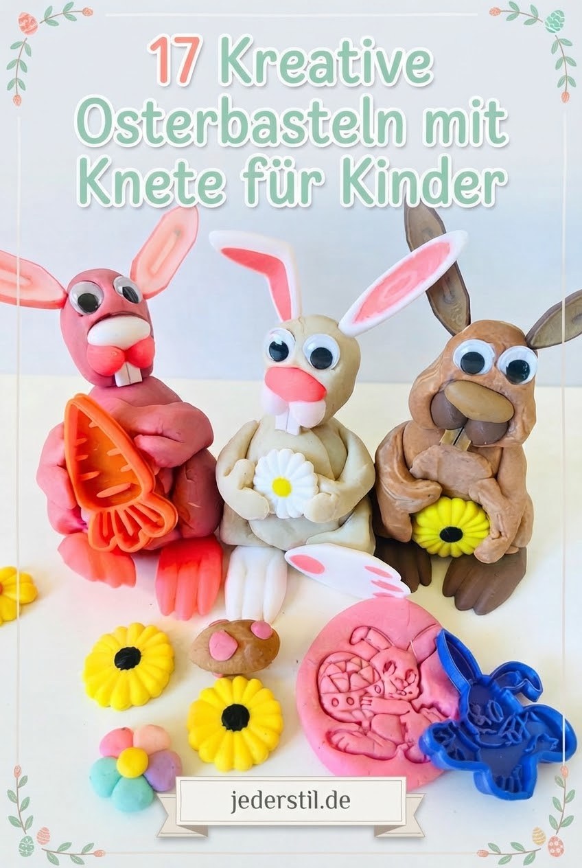 17 Kreative Osterbasteln mit Knete für Kinder