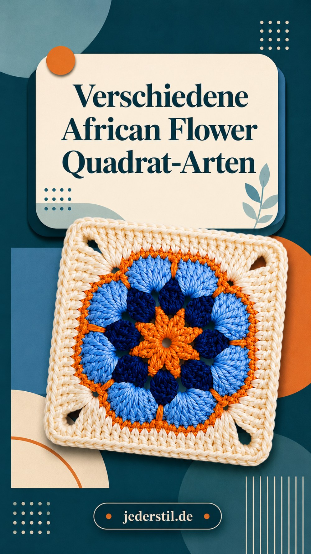 Verschiedene African Flower Quadrat-Arten