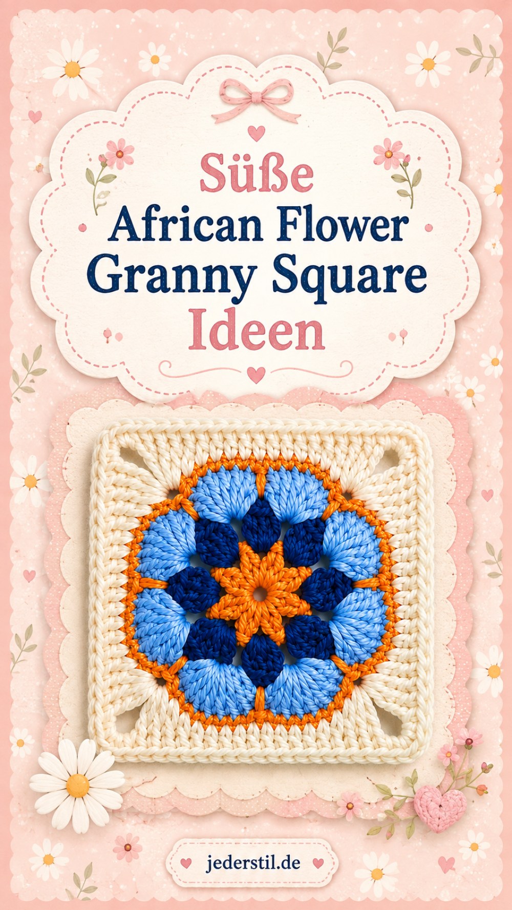Süße African Flower Granny Square Ideen