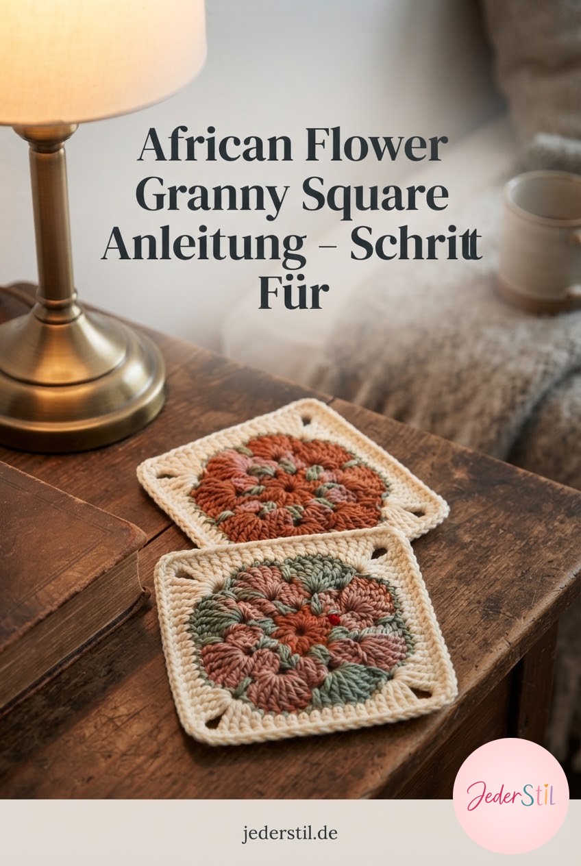 African Flower Granny Square Anleitung - Schritt Für