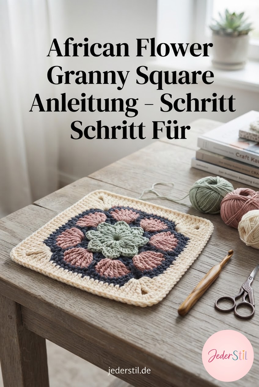 African Flower Granny Square Anleitung - Schritt Für