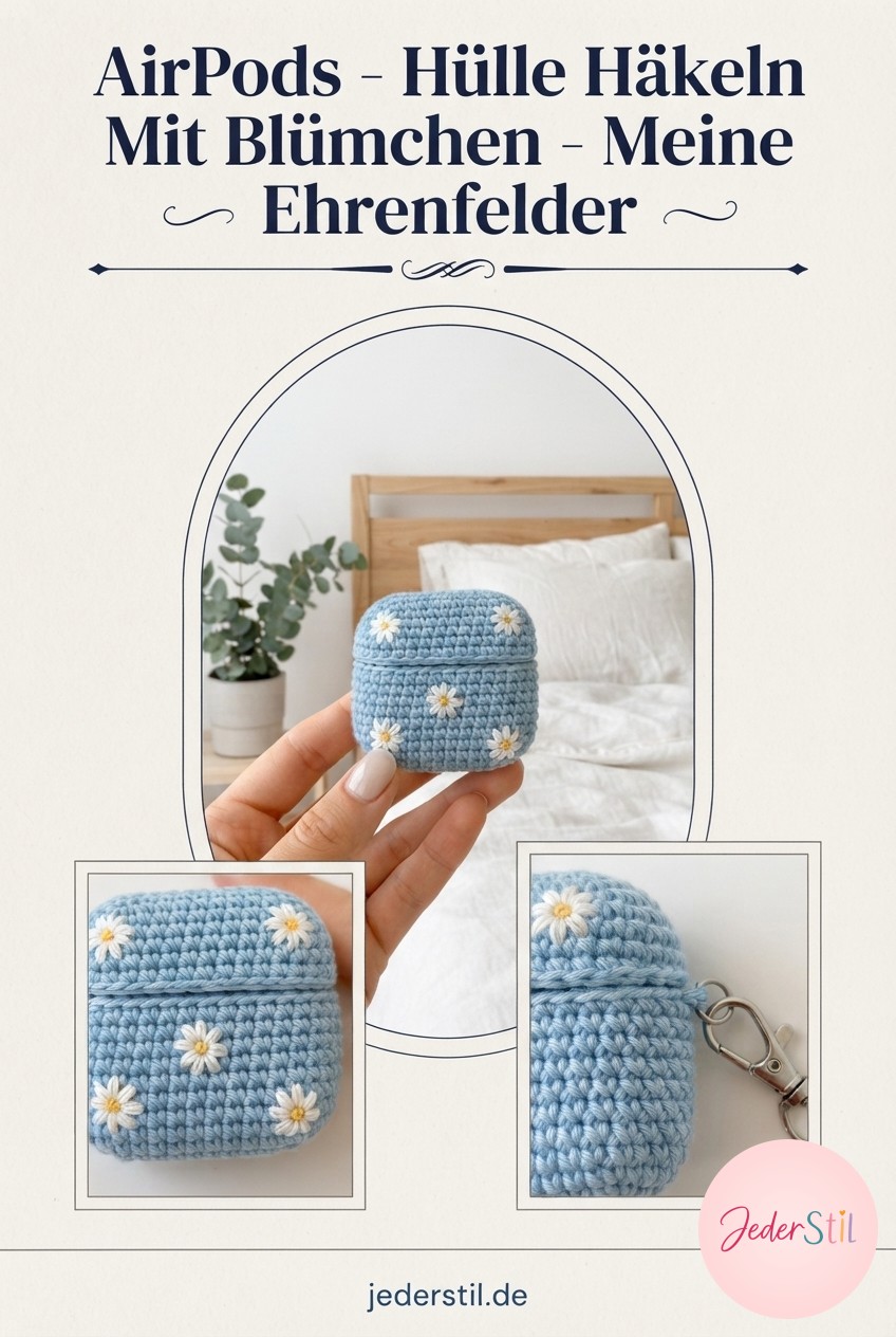 Airpods - Hülle Häkeln Mit Blümchen - Meine Ehrenfelder