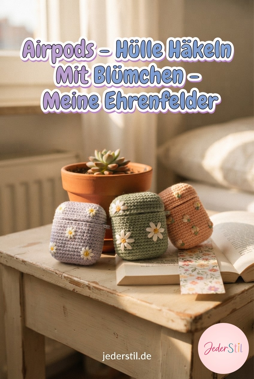 Airpods - Hülle Häkeln Mit Blümchen - Meine Ehrenfelder
