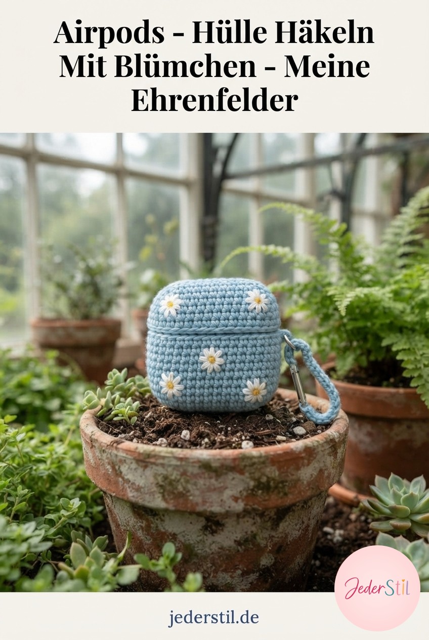 Airpods - Hülle Häkeln Mit Blümchen - Meine Ehrenfelder