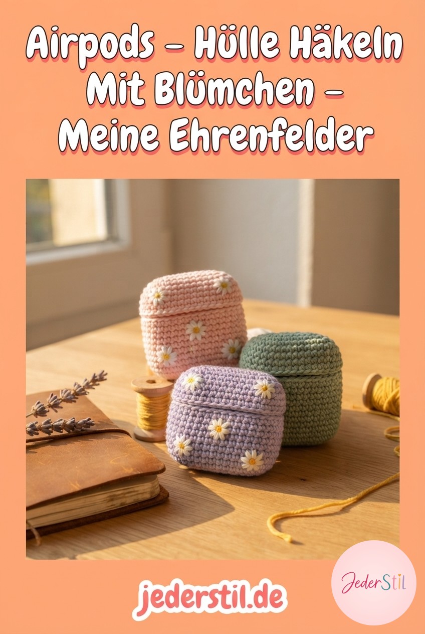 Airpods - Hülle Häkeln Mit Blümchen - Meine Ehrenfelder