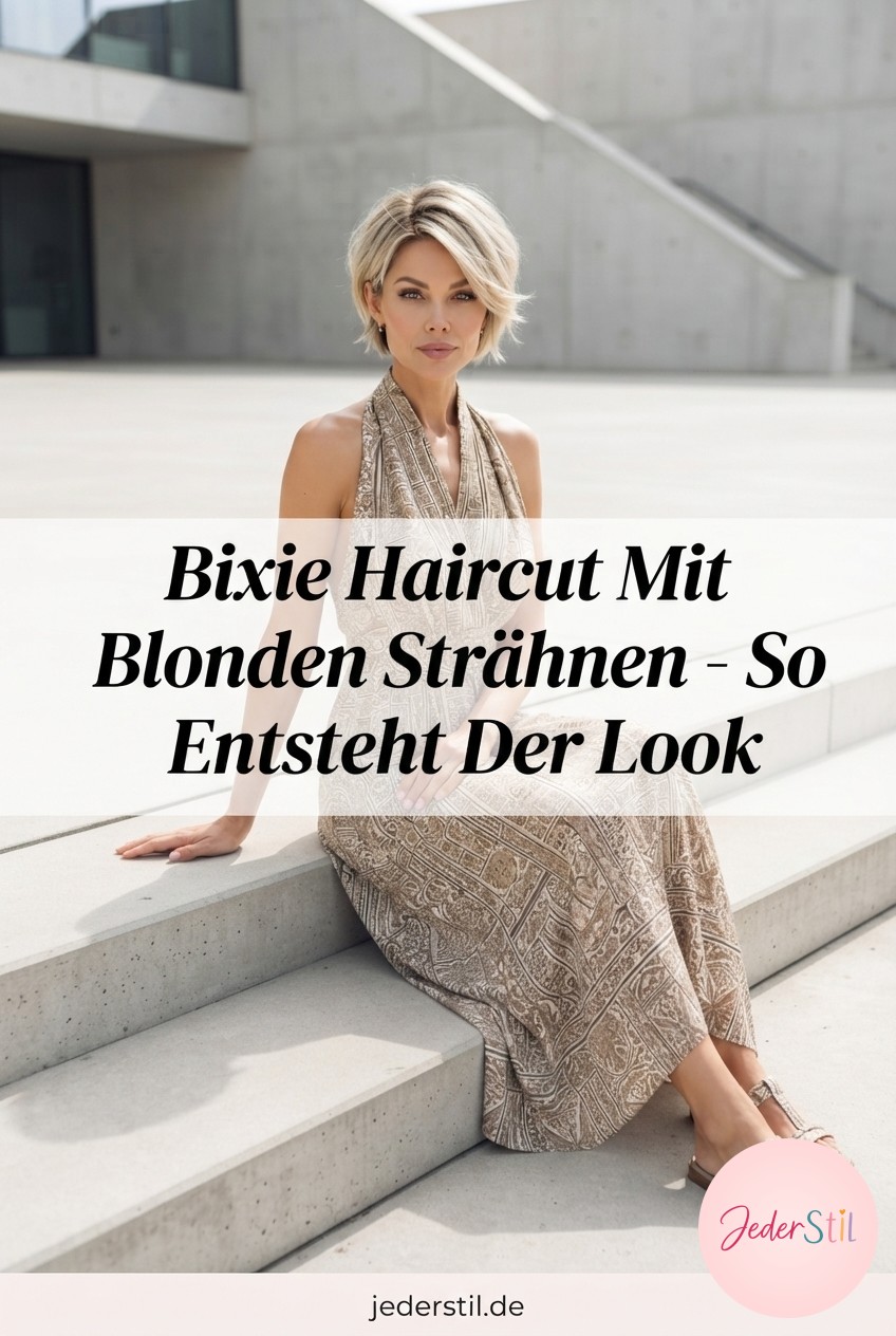 Bixie Haircut Mit Blonden Strähnen - So Entsteht Der Look