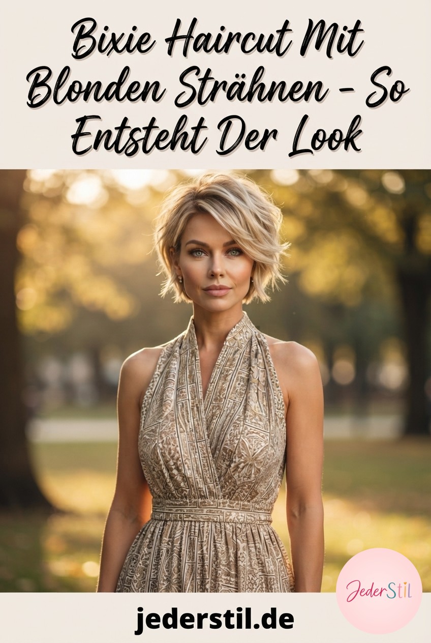 Bixie Haircut Mit Blonden Strähnen - So Entsteht Der Look