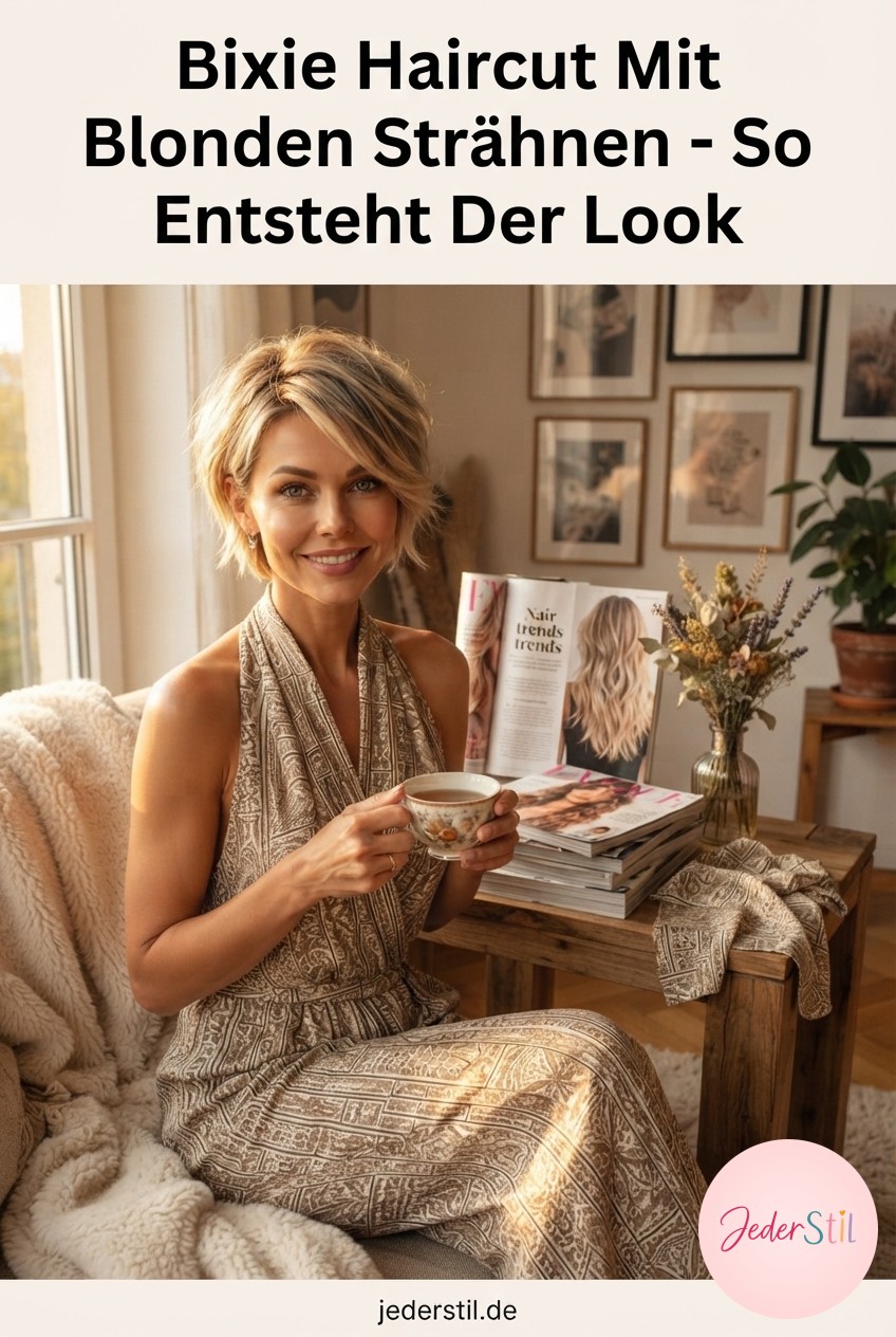 Bixie Haircut Mit Blonden Strähnen - So Entsteht Der Look