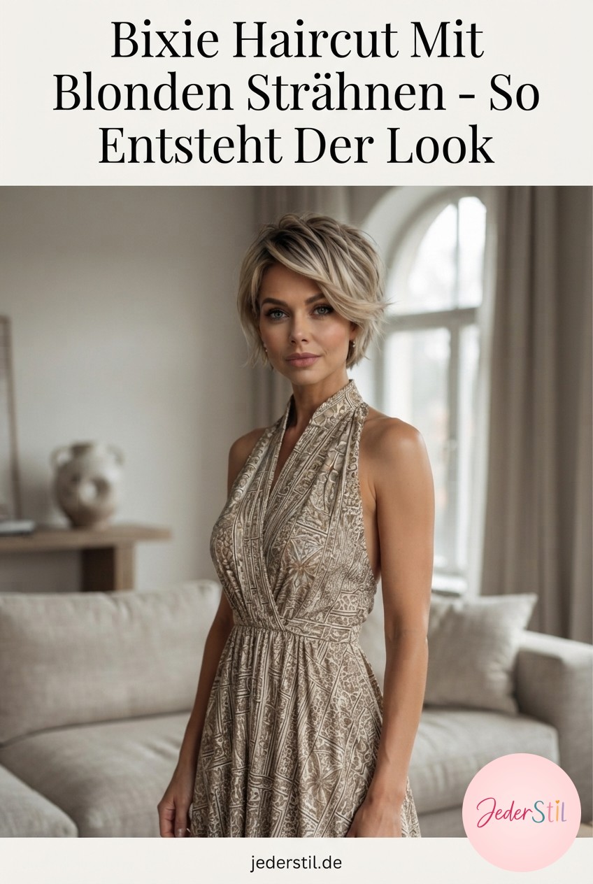 Bixie Haircut Mit Blonden Strähnen - So Entsteht Der Look
